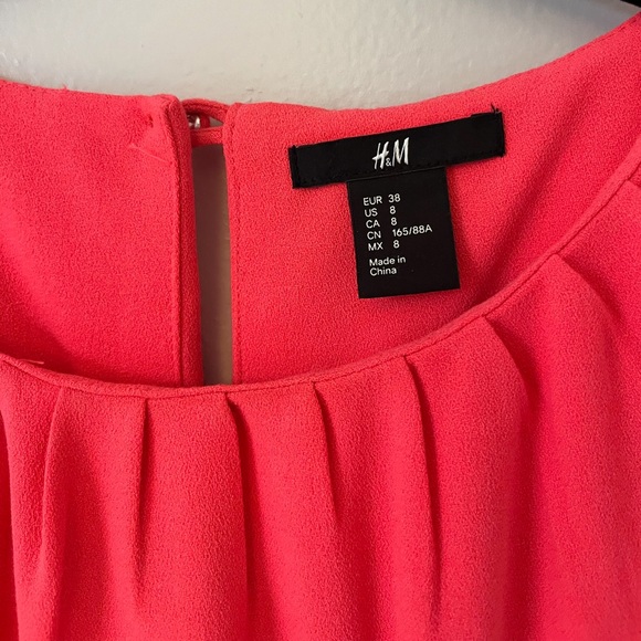 H&M Coral Cap Sleeve Dress - Picture 3 of 6